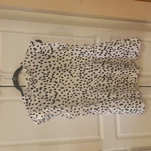 Black and white blouse